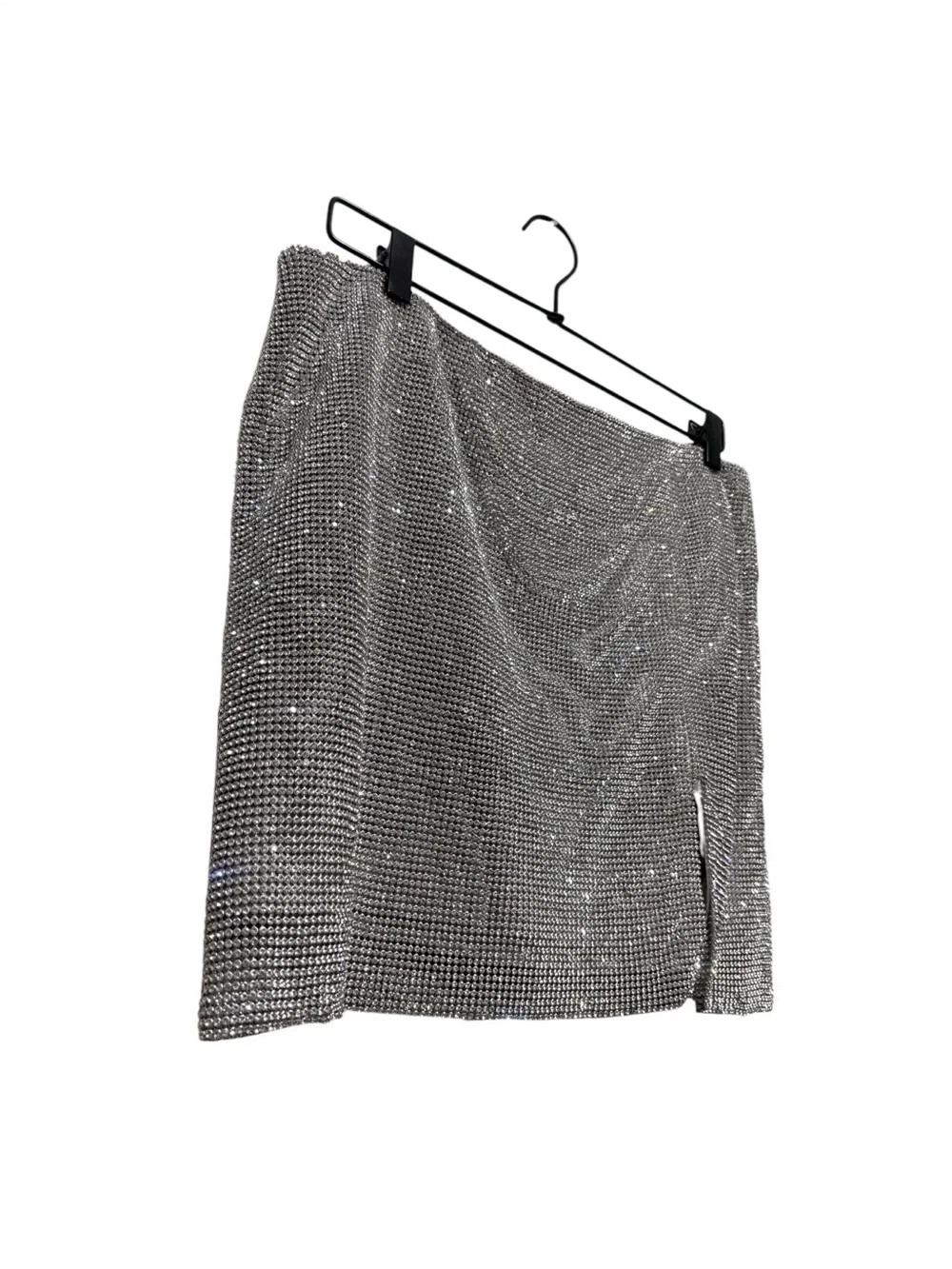 Lamarque Silver Sequin Mini Skirt